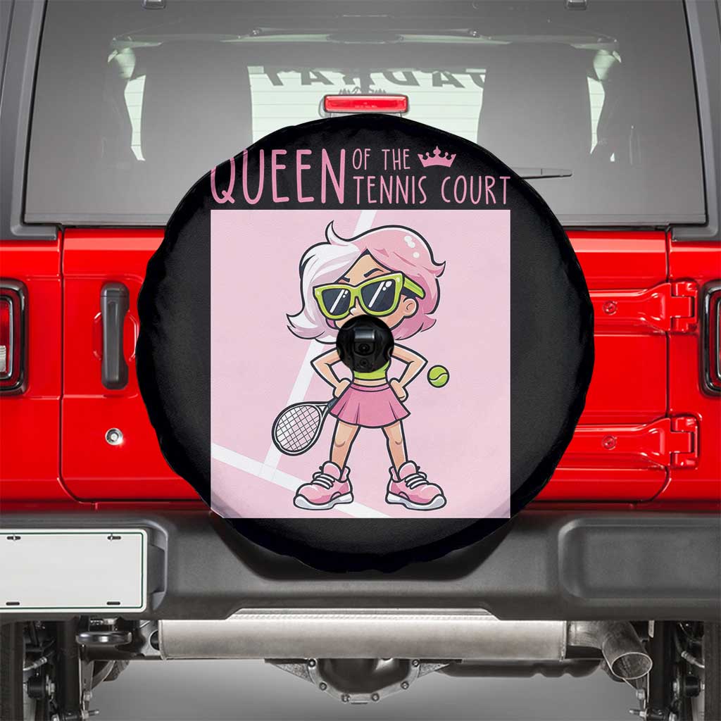 Queen Of The Court Spare Tire Cover Funny Tennis Player Gift For Women - Wonder Print Shop