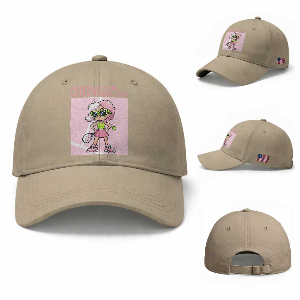 Queen Of The Court Baseball Cap Funny Tennis Player Gift For Women
