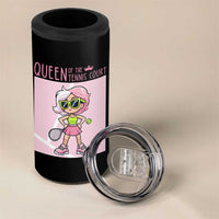 Queen Of The Court 4 in 1 Can Cooler Tumbler Funny Tennis Player Gift For Women - Wonder Print Shop