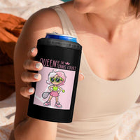 Queen Of The Court 4 in 1 Can Cooler Tumbler Funny Tennis Player Gift For Women - Wonder Print Shop