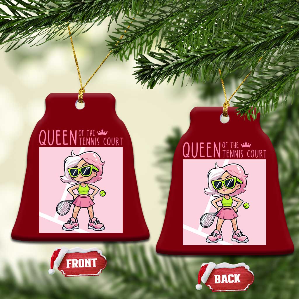 Queen Of The Court Ceramic Ornament Funny Tennis Player Gift For Women - Wonder Print Shop
