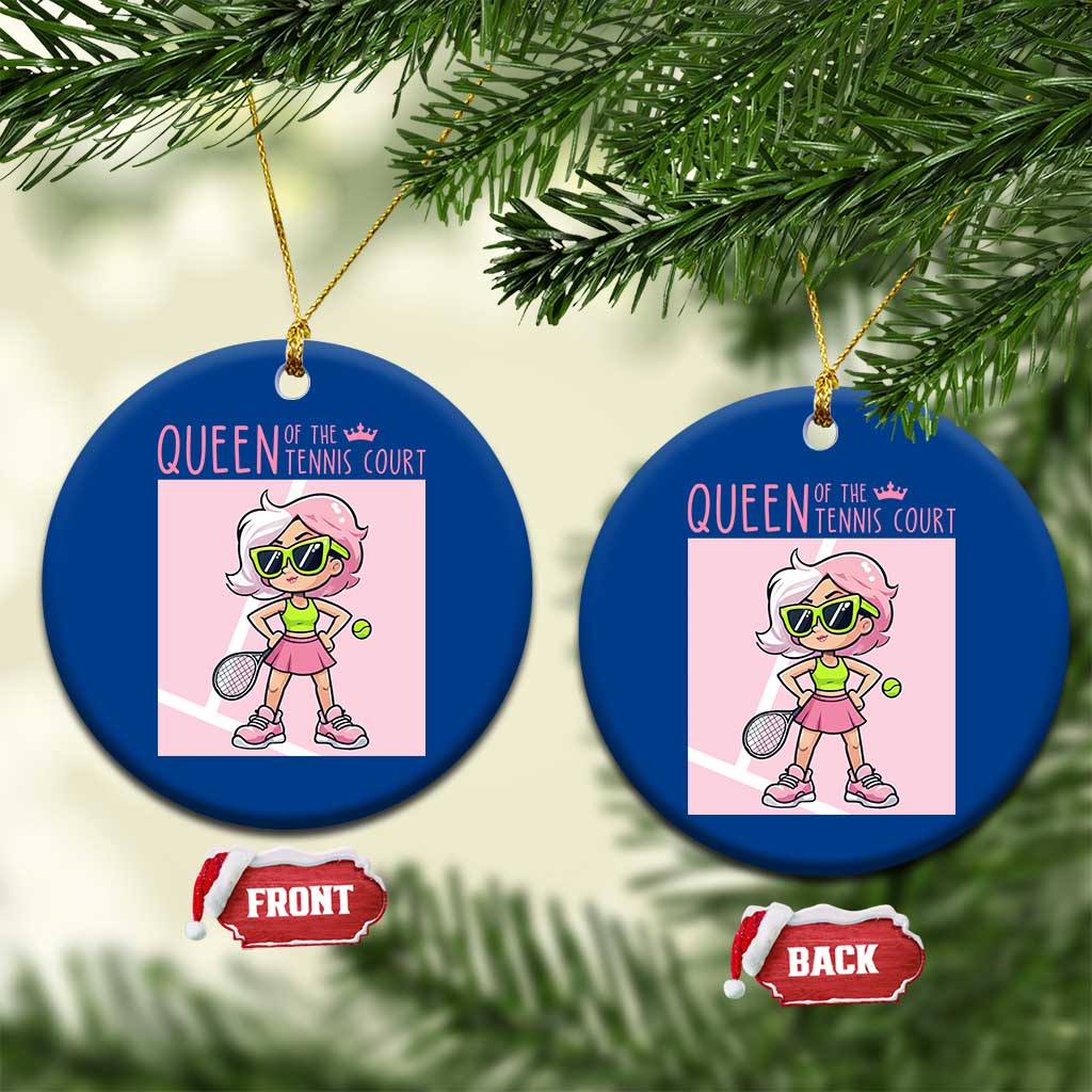 Queen Of The Court Ceramic Ornament Funny Tennis Player Gift For Women - Wonder Print Shop