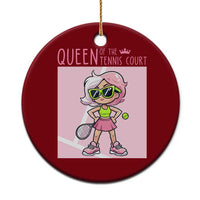 Queen Of The Court Ceramic Ornament Funny Tennis Player Gift For Women - Wonder Print Shop