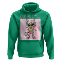 Queen Of The Court Hoodie Funny Tennis Player Gift For Women - Wonder Print Shop