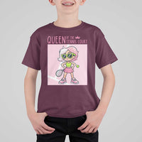 Queen Of The Court T Shirt For Kid Funny Tennis Player Gift For Women - Wonder Print Shop