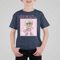 Queen Of The Court T Shirt For Kid Funny Tennis Player Gift For Women - Wonder Print Shop