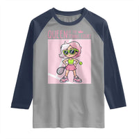 Queen Of The Court Raglan Shirt Funny Tennis Player Gift For Women - Wonder Print Shop