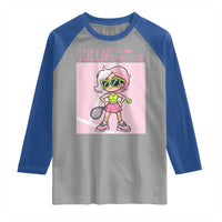 Queen Of The Court Raglan Shirt Funny Tennis Player Gift For Women - Wonder Print Shop