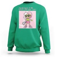 Queen Of The Court Sweatshirt Funny Tennis Player Gift For Women - Wonder Print Shop