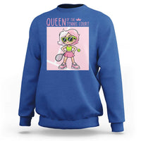Queen Of The Court Sweatshirt Funny Tennis Player Gift For Women - Wonder Print Shop