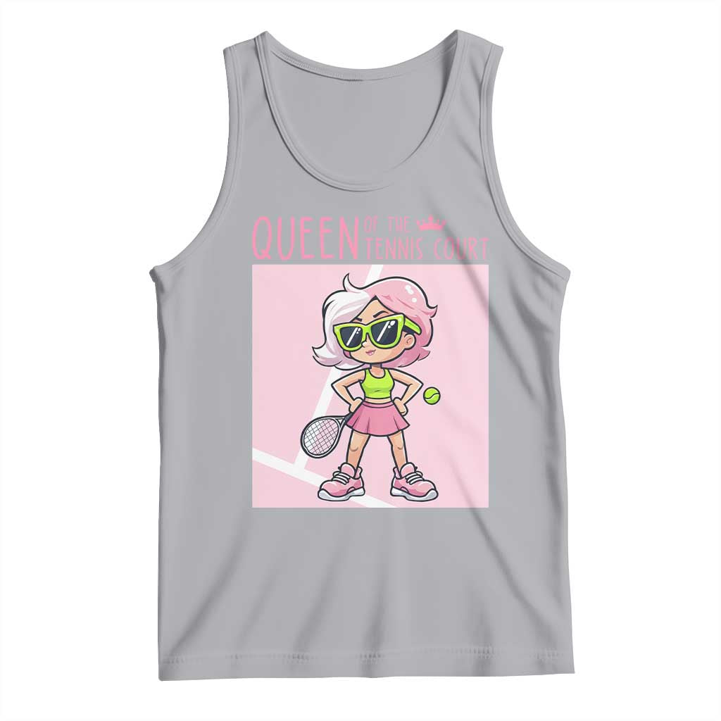 Queen Of The Court Tank Top Funny Tennis Player Gift For Women - Wonder Print Shop