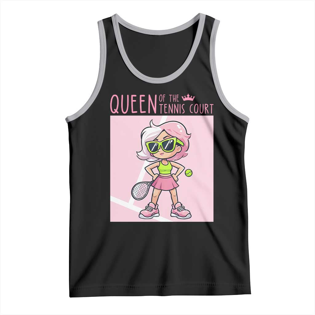 Queen Of The Court Tank Top Funny Tennis Player Gift For Women - Wonder Print Shop