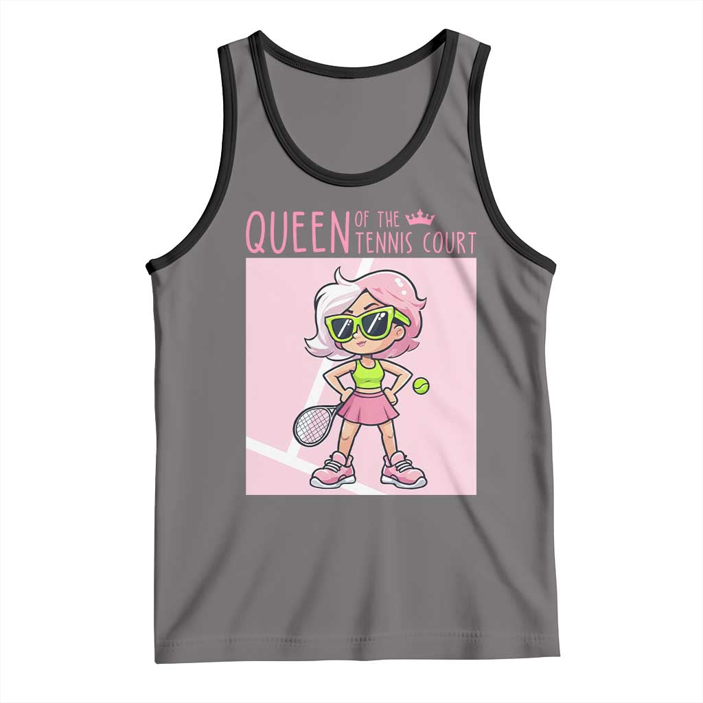 Queen Of The Court Tank Top Funny Tennis Player Gift For Women - Wonder Print Shop