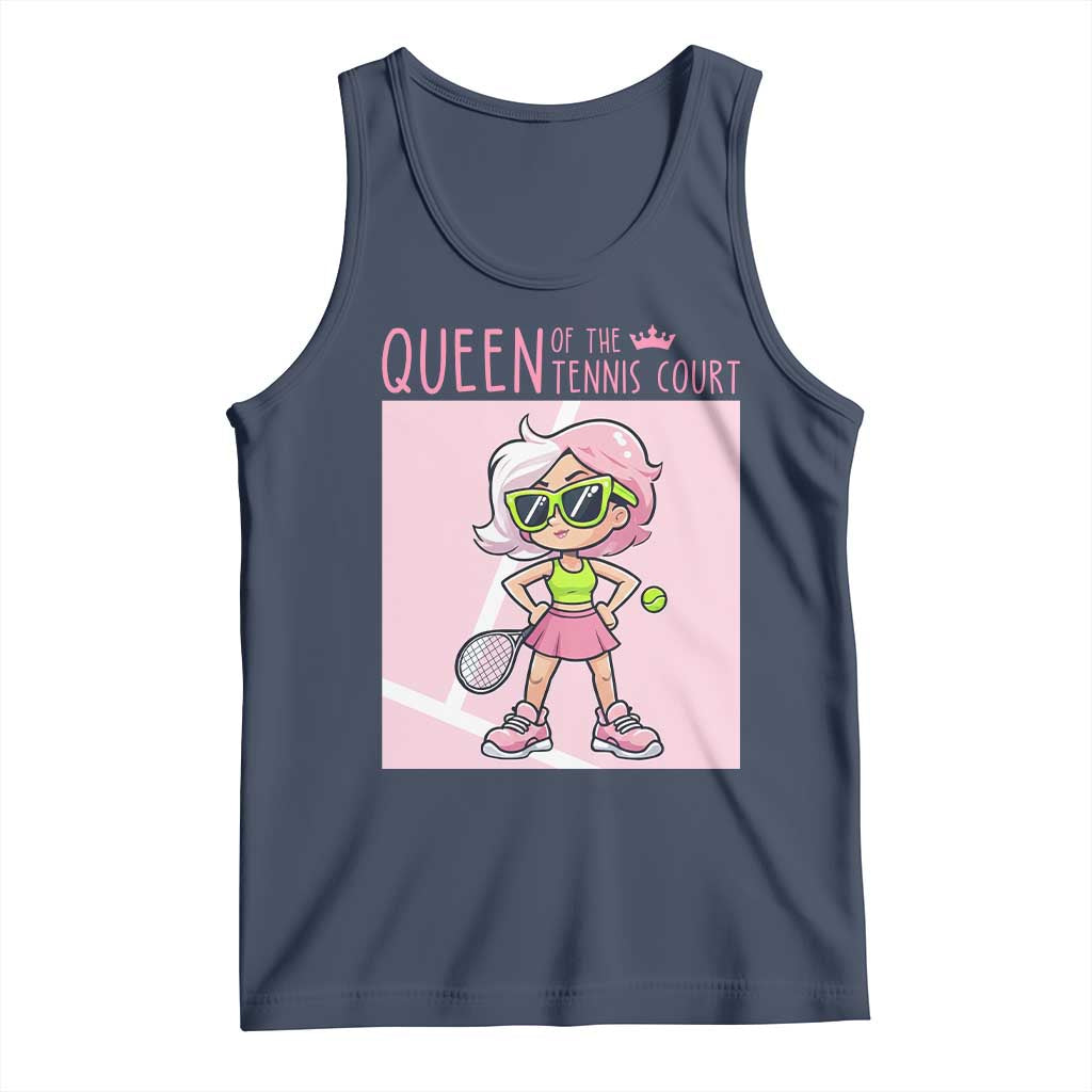 Queen Of The Court Tank Top Funny Tennis Player Gift For Women - Wonder Print Shop