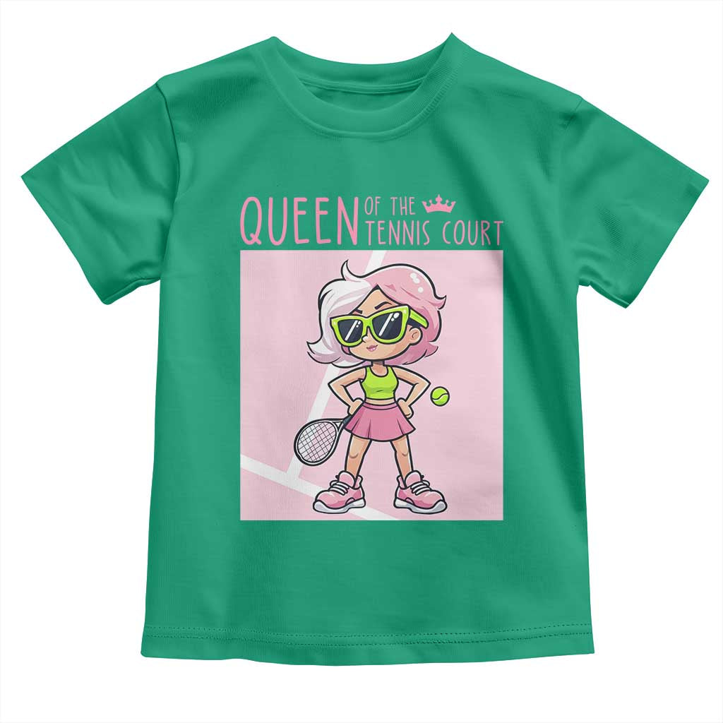 Queen Of The Court Toddler T Shirt Funny Tennis Player Gift For Women - Wonder Print Shop