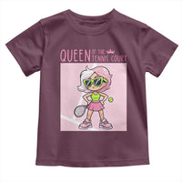 Queen Of The Court Toddler T Shirt Funny Tennis Player Gift For Women - Wonder Print Shop
