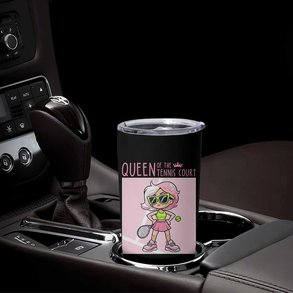 Queen Of The Court Tumbler Cup Funny Tennis Player Gift For Women - Wonder Print Shop