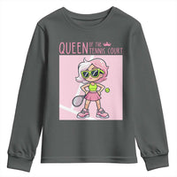 Queen Of The Court Youth Sweatshirt Funny Tennis Player Gift For Women - Wonder Print Shop