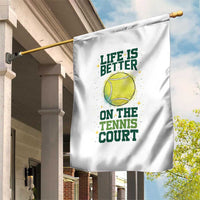 Life Is Better On The Court Garden Flag Tennis Lover Gift - Wonder Print Shop