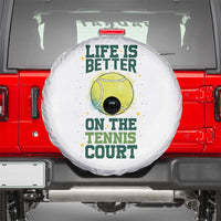 Life Is Better On The Court Spare Tire Cover Tennis Lover Gift - Wonder Print Shop