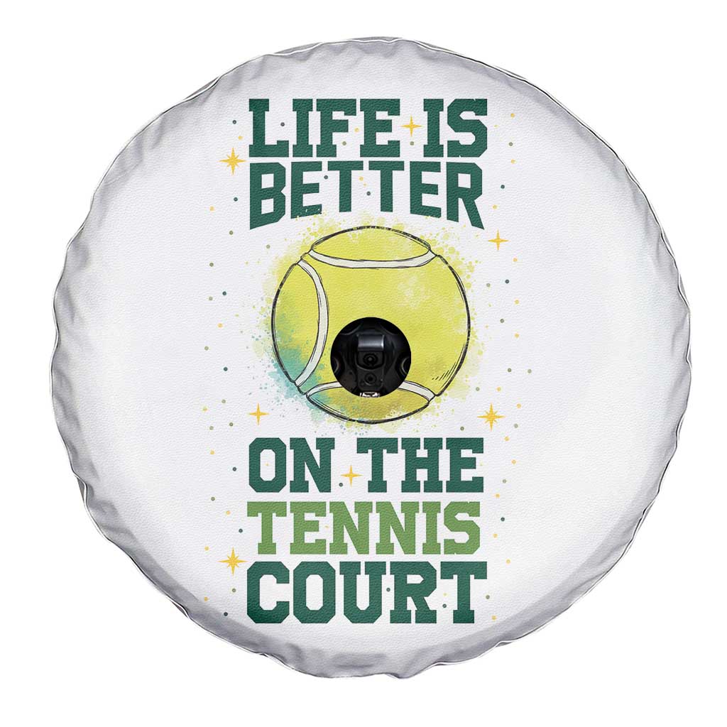 Life Is Better On The Court Spare Tire Cover Tennis Lover Gift - Wonder Print Shop