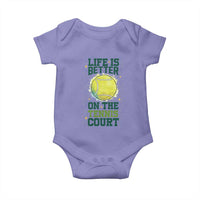 Life Is Better On The Court Baby Onesie Tennis Lover Gift - Wonder Print Shop