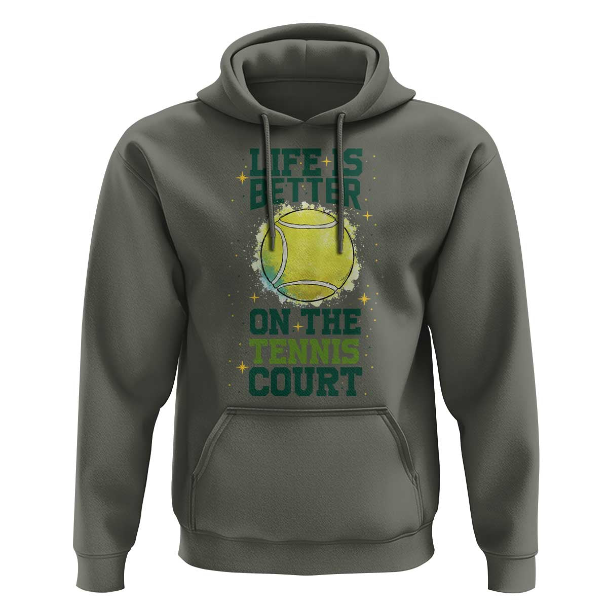 Life Is Better On The Court Hoodie Tennis Lover Gift - Wonder Print Shop