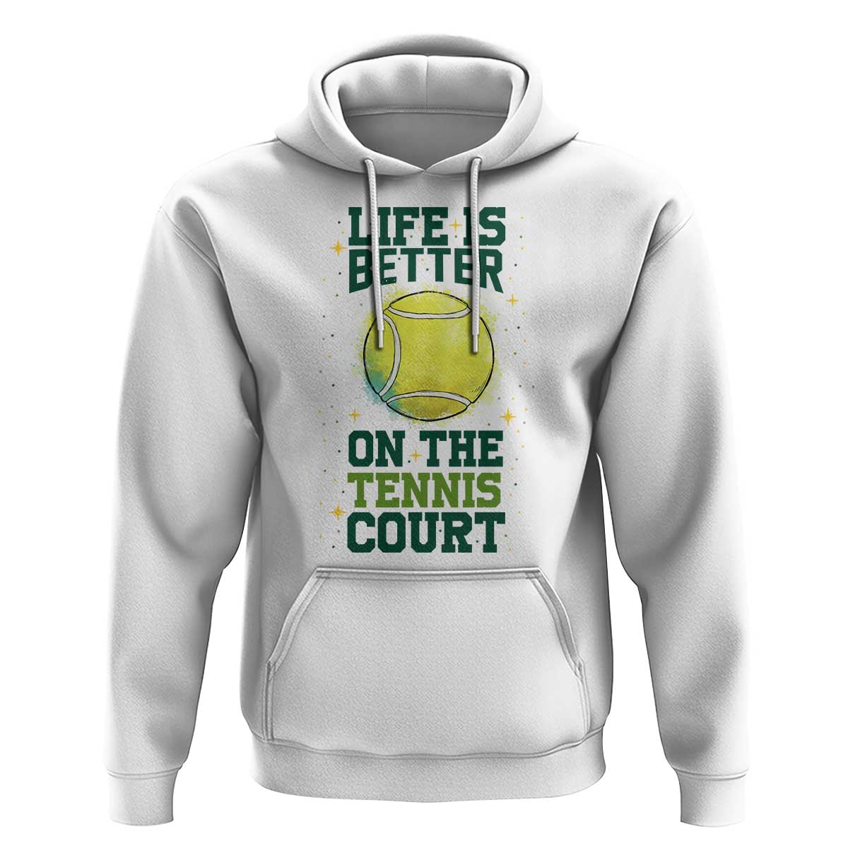 Life Is Better On The Court Hoodie Tennis Lover Gift - Wonder Print Shop
