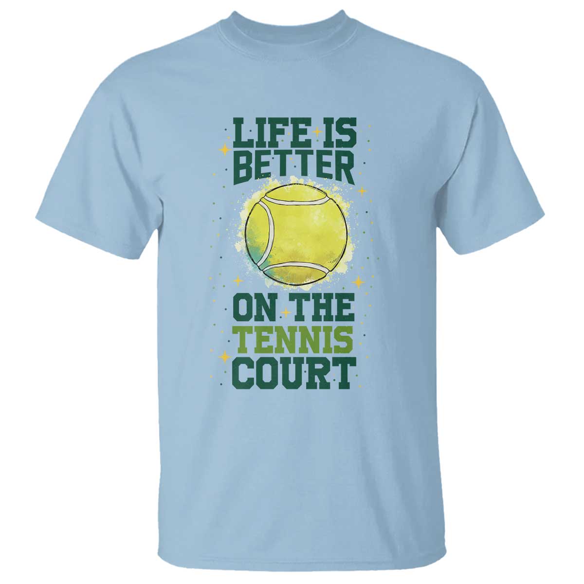 Life Is Better On The Court T Shirt Tennis Lover Gift - Wonder Print Shop