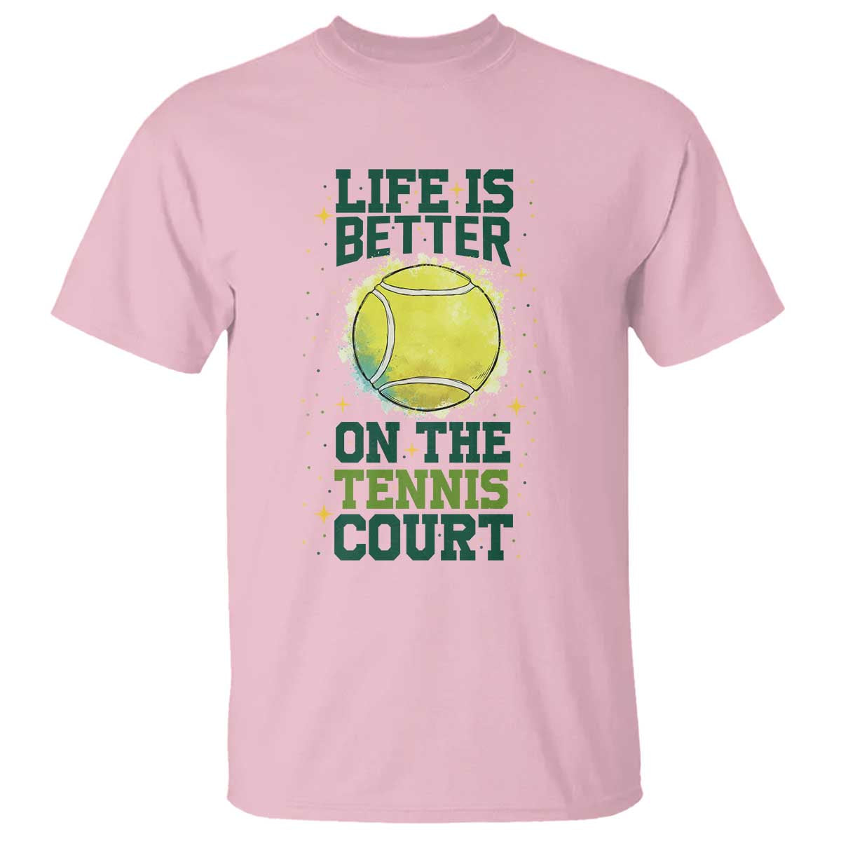 Life Is Better On The Court T Shirt Tennis Lover Gift - Wonder Print Shop