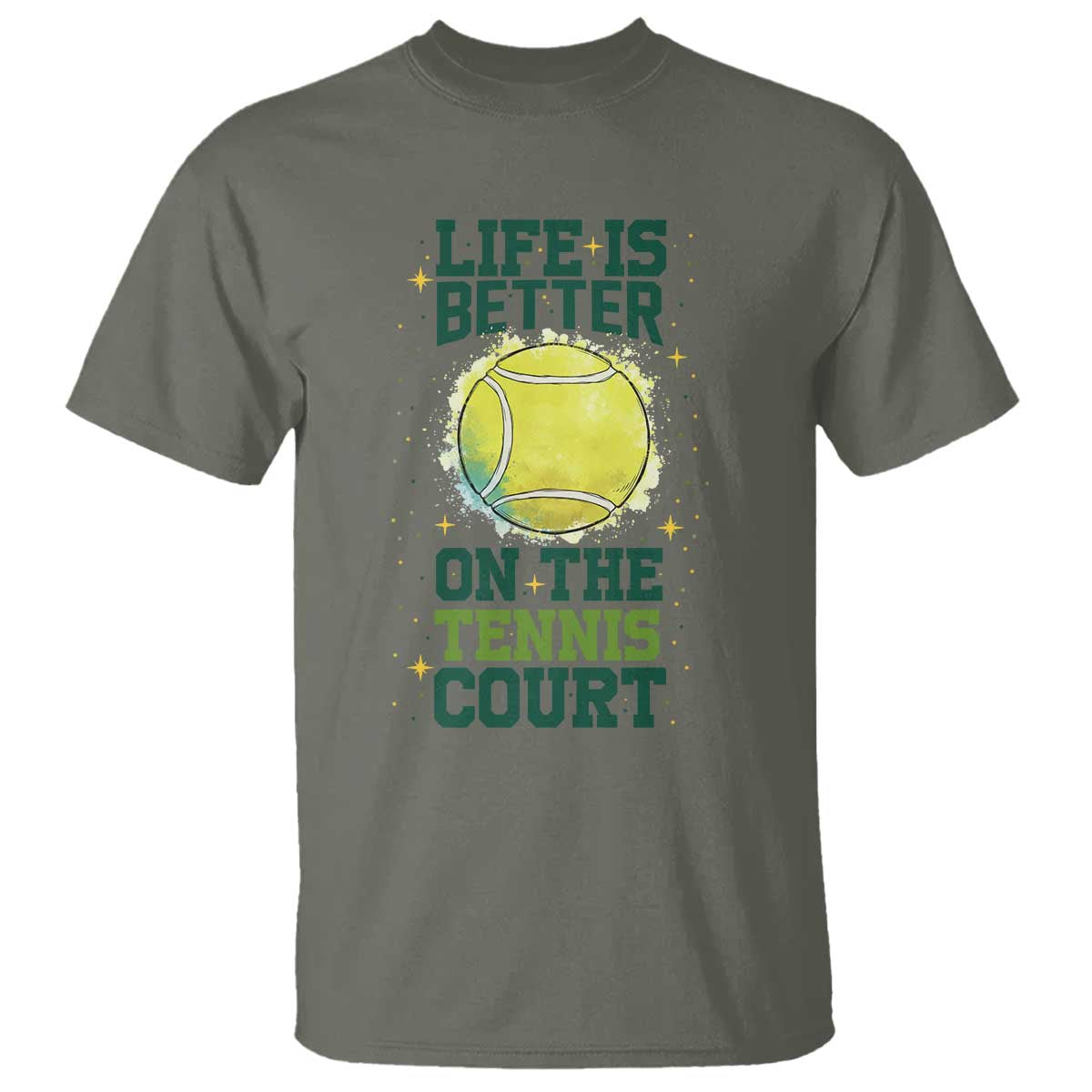 Life Is Better On The Court T Shirt Tennis Lover Gift - Wonder Print Shop