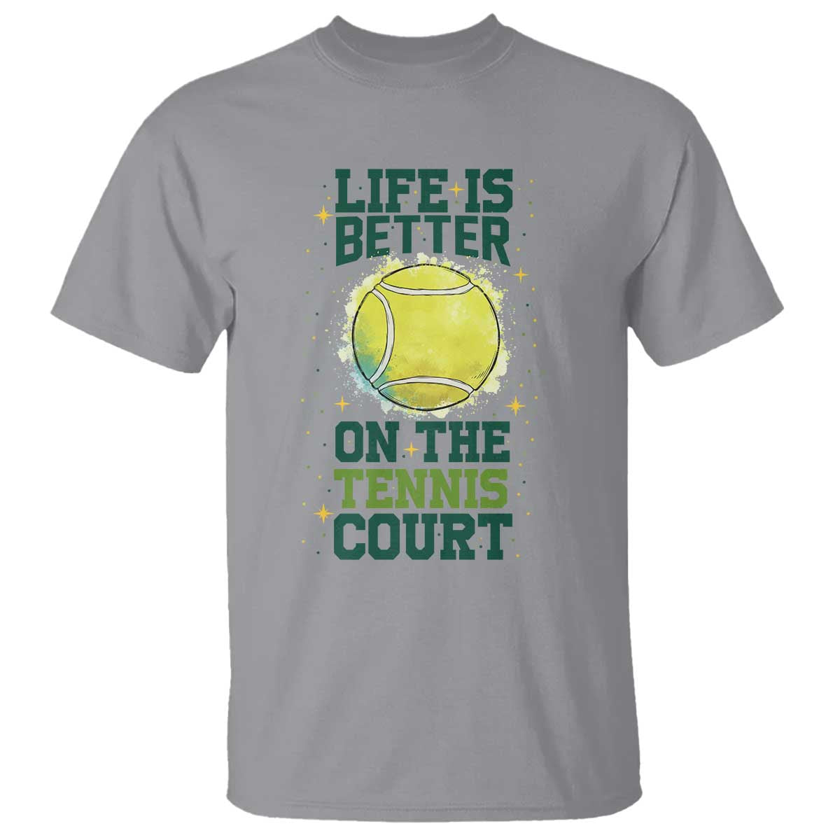 Life Is Better On The Court T Shirt Tennis Lover Gift - Wonder Print Shop