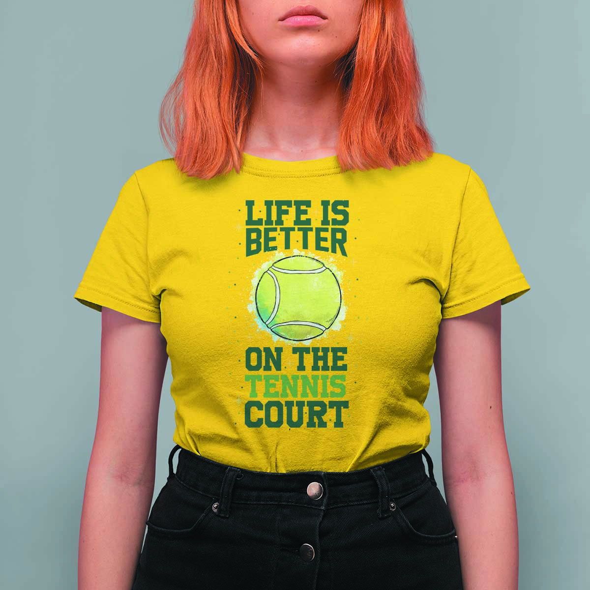 Life Is Better On The Court T Shirt For Women Tennis Lover Gift - Wonder Print Shop
