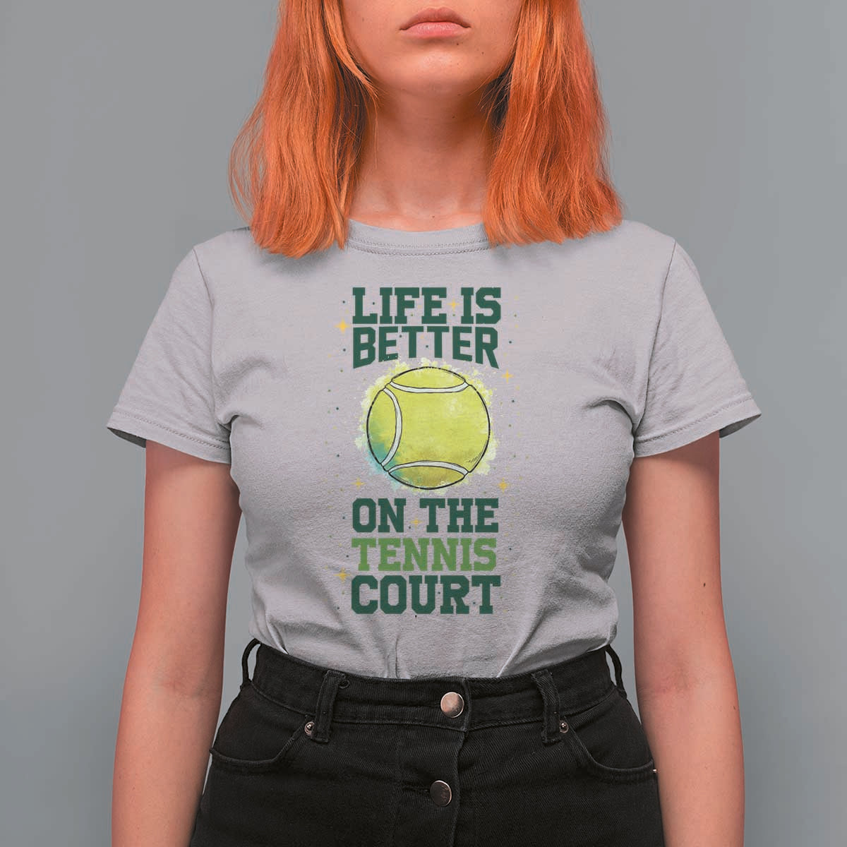 Life Is Better On The Court T Shirt For Women Tennis Lover Gift - Wonder Print Shop