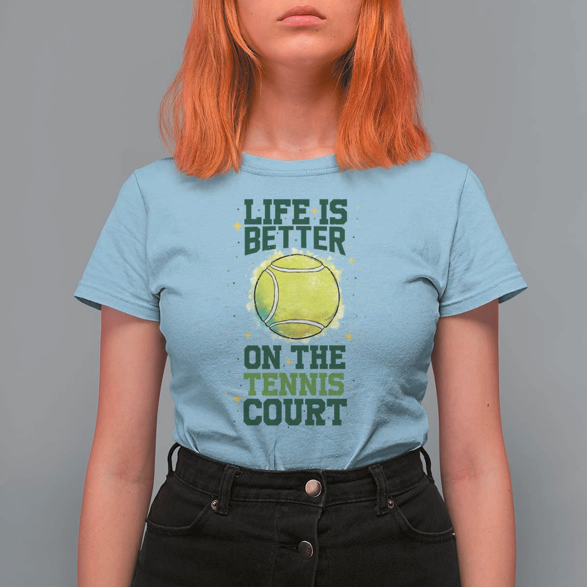 Life Is Better On The Court T Shirt For Women Tennis Lover Gift - Wonder Print Shop