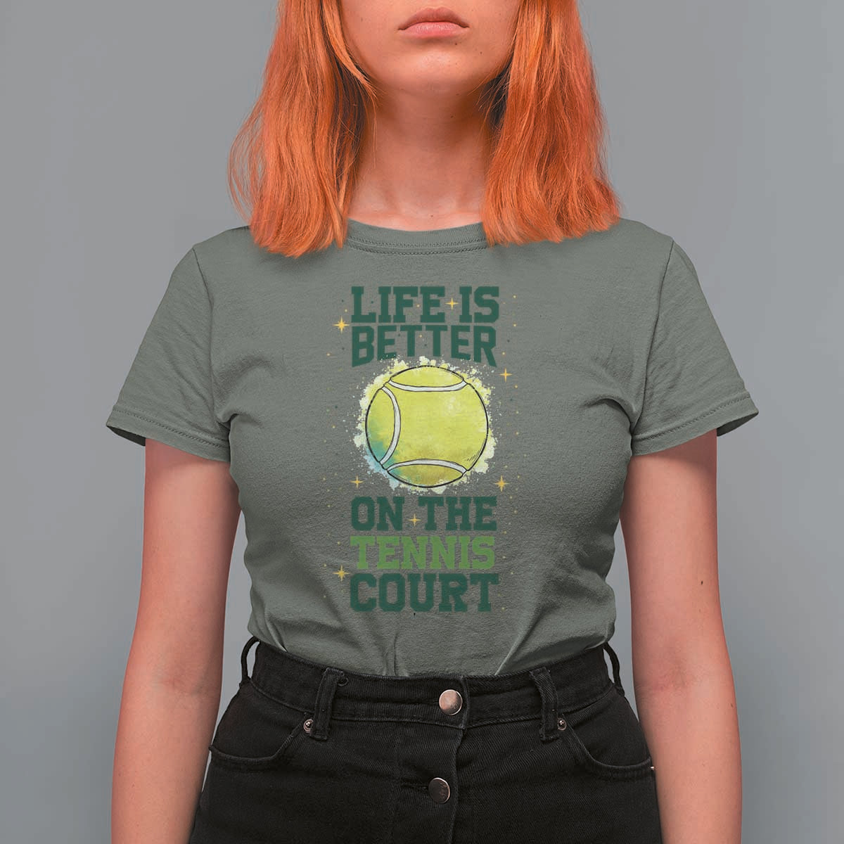 Life Is Better On The Court T Shirt For Women Tennis Lover Gift - Wonder Print Shop