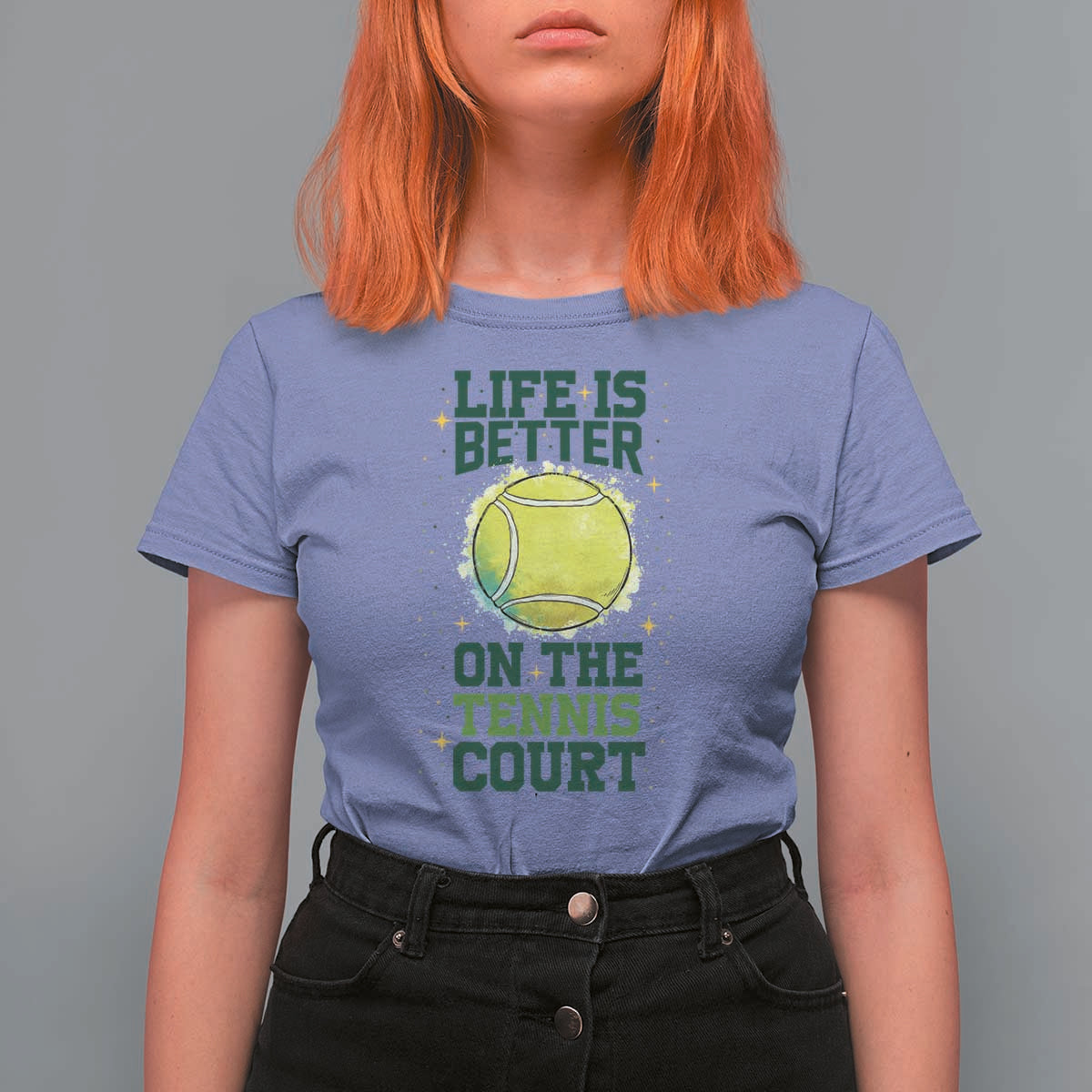 Life Is Better On The Court T Shirt For Women Tennis Lover Gift - Wonder Print Shop