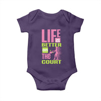 Life Is Better On The Court Baby Onesie Gift For Tennis Fan - Wonder Print Shop