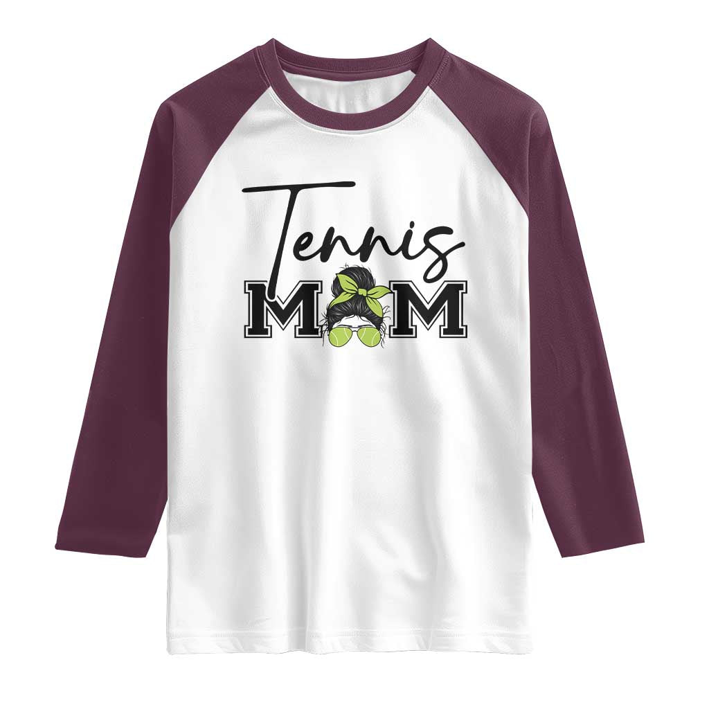 Funny Tennis Player Gift For Tennis Mom Raglan Shirt - Wonder Print Shop