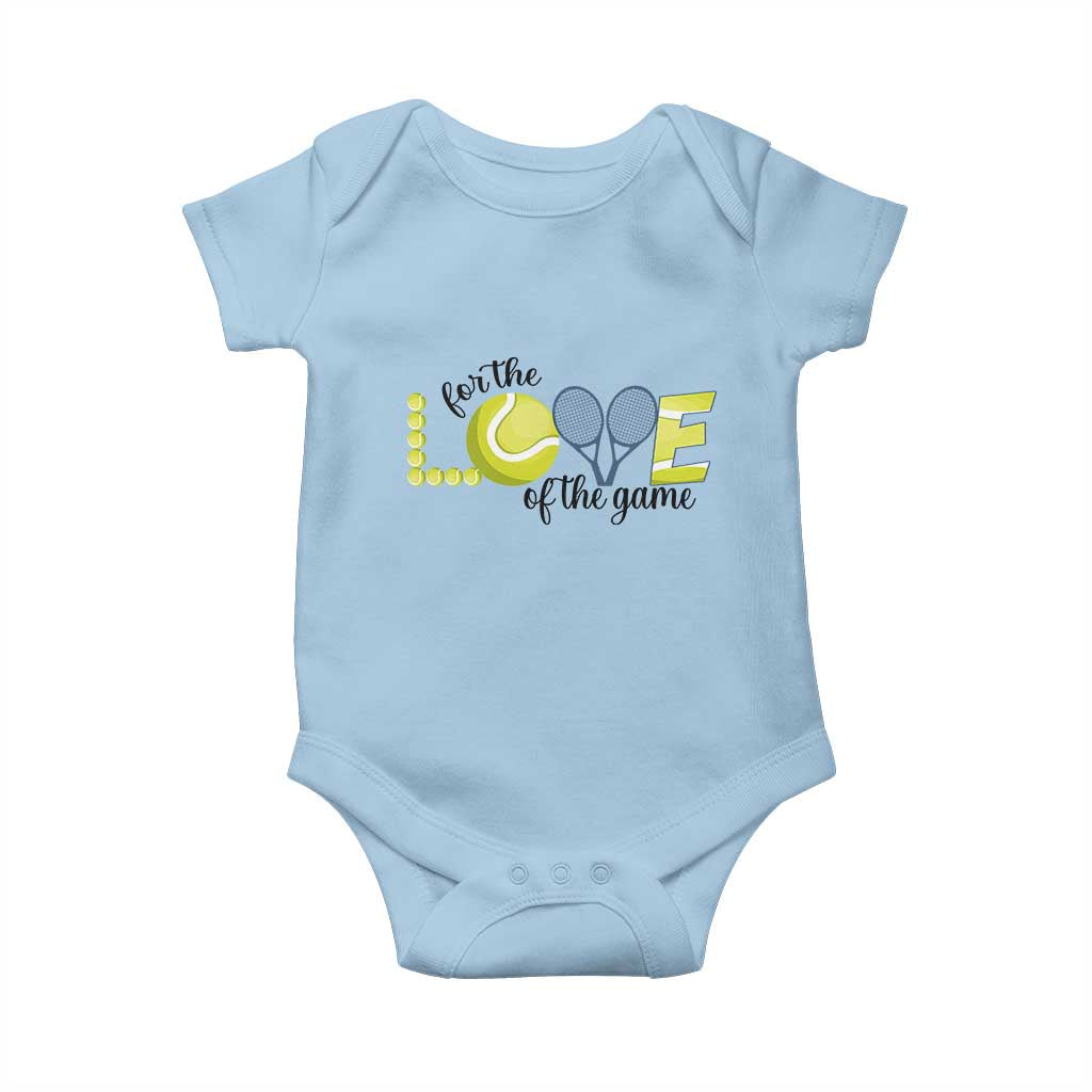 For The Love Of The Game Baby Onesie Inspirational Tennis Gift - Wonder Print Shop