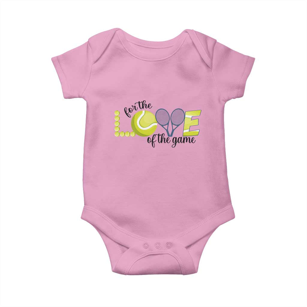 For The Love Of The Game Baby Onesie Inspirational Tennis Gift - Wonder Print Shop