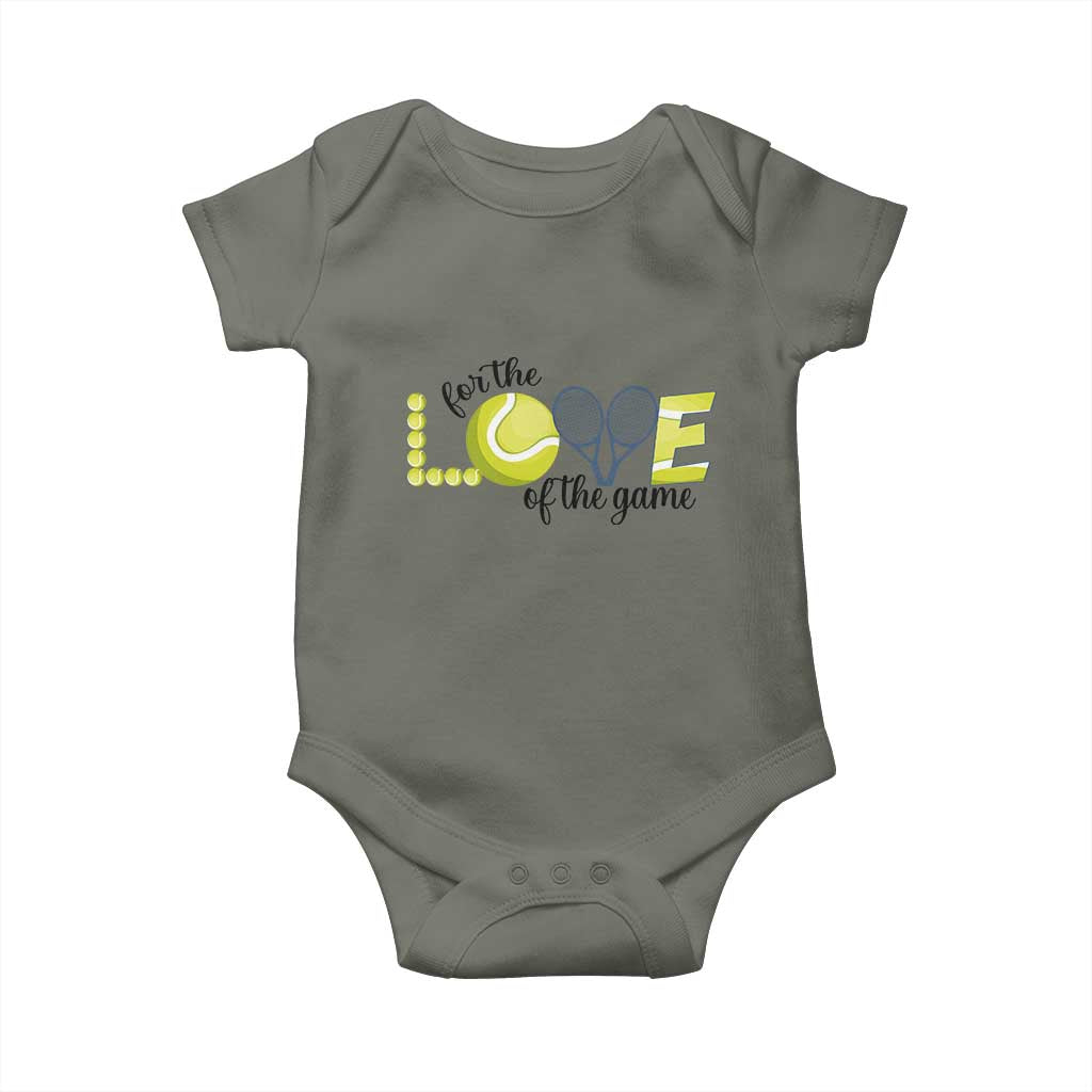 For The Love Of The Game Baby Onesie Inspirational Tennis Gift - Wonder Print Shop