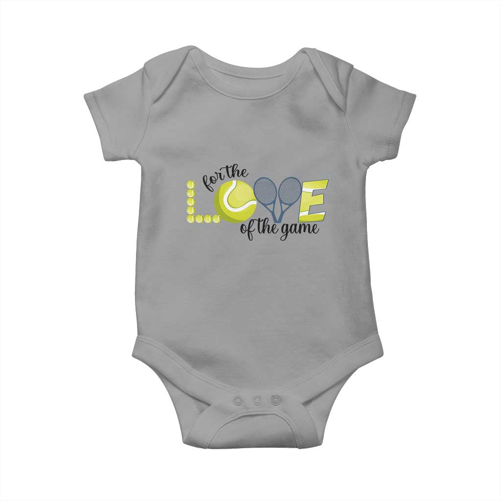 For The Love Of The Game Baby Onesie Inspirational Tennis Gift - Wonder Print Shop