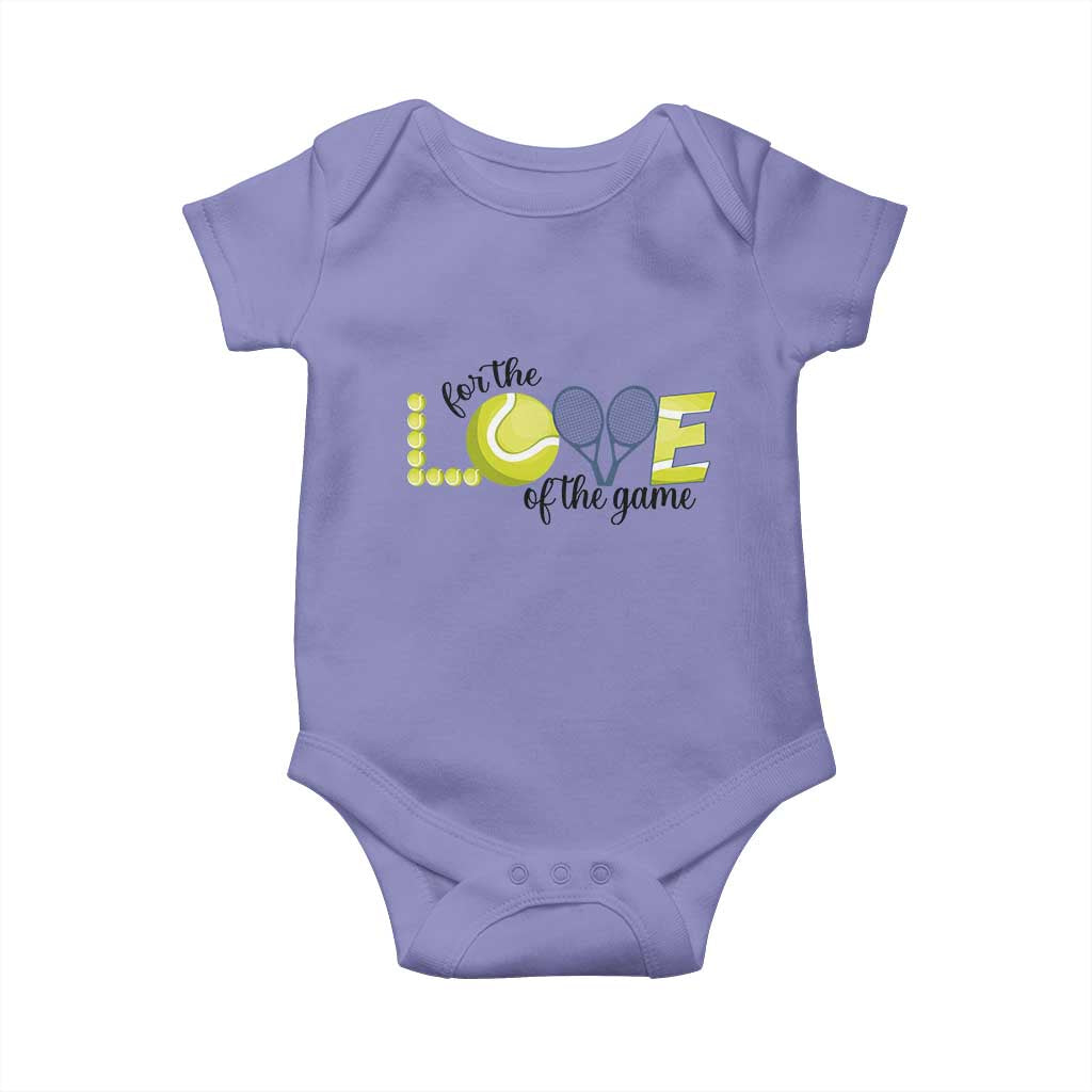 For The Love Of The Game Baby Onesie Inspirational Tennis Gift - Wonder Print Shop