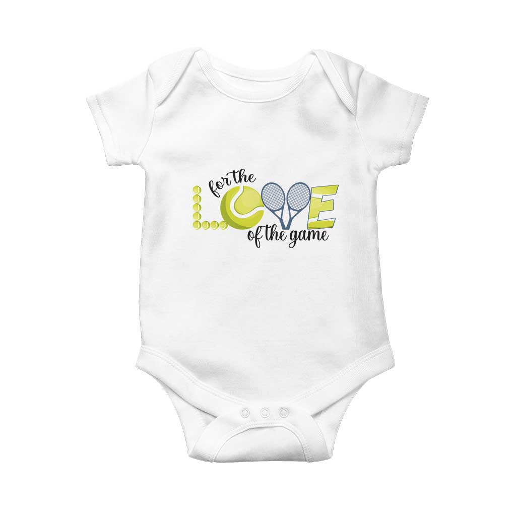 For The Love Of The Game Baby Onesie Inspirational Tennis Gift - Wonder Print Shop