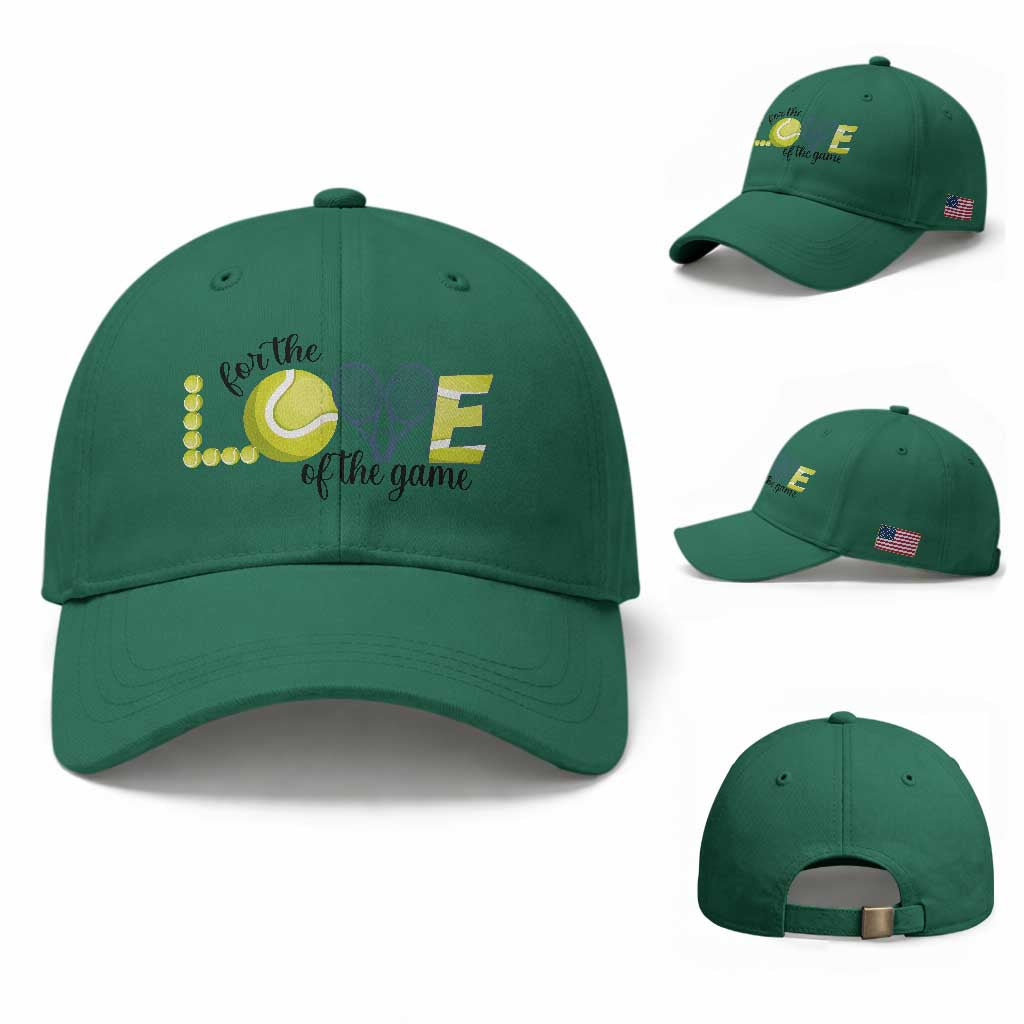 For The Love Of The Game Baseball Cap Inspirational Tennis Gift