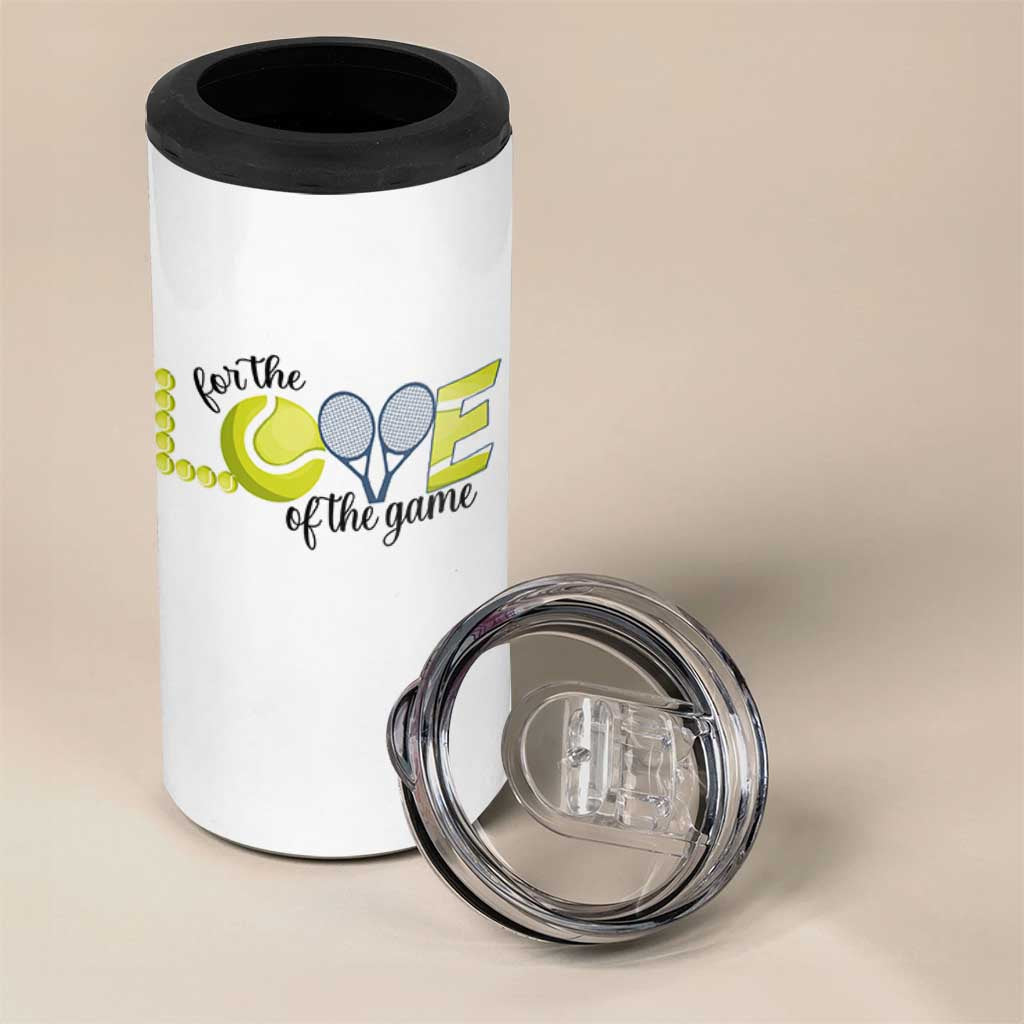 For The Love Of The Game 4 in 1 Can Cooler Tumbler Inspirational Tennis Gift - Wonder Print Shop
