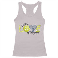 For The Love Of The Game Racerback Tank Top Inspirational Tennis Gift - Wonder Print Shop