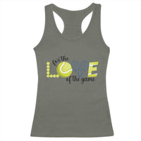 For The Love Of The Game Racerback Tank Top Inspirational Tennis Gift - Wonder Print Shop