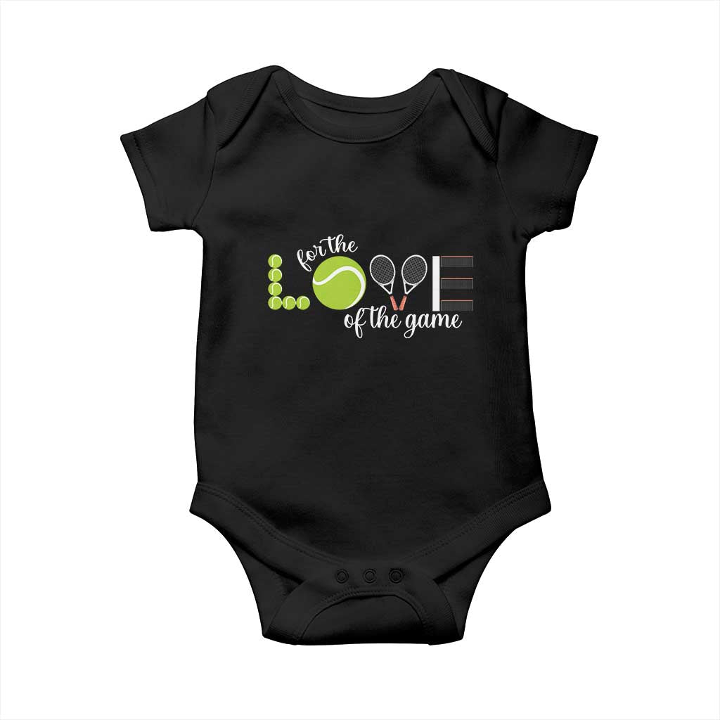 For The Love Of The Game Baby Onesie Funny Tennis Fan Gift - Wonder Print Shop